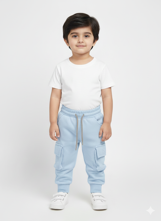 Kids Premium Fleece Jogger Light Blue Trouser