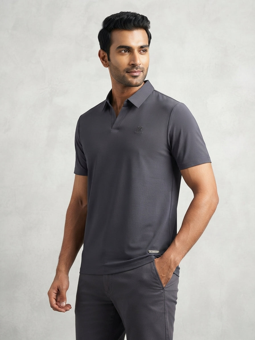 Al Noor Clothing Signature Comfort V-Neck Polo Tee