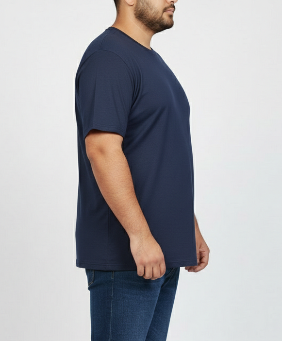 Big Size navy Round Neck T shirts