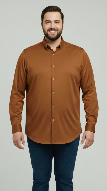 Brown Big Size Casual Shirts