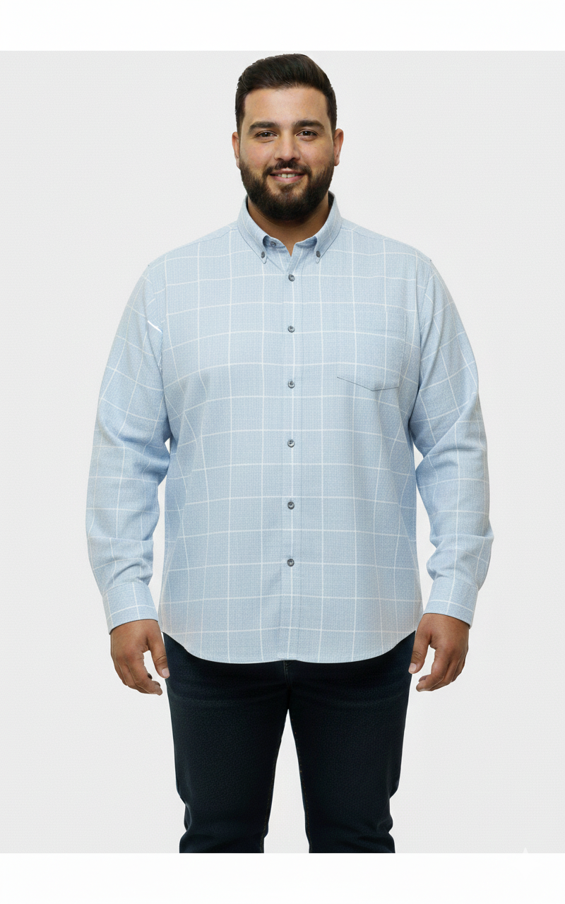 Sky Blue Trendy Check