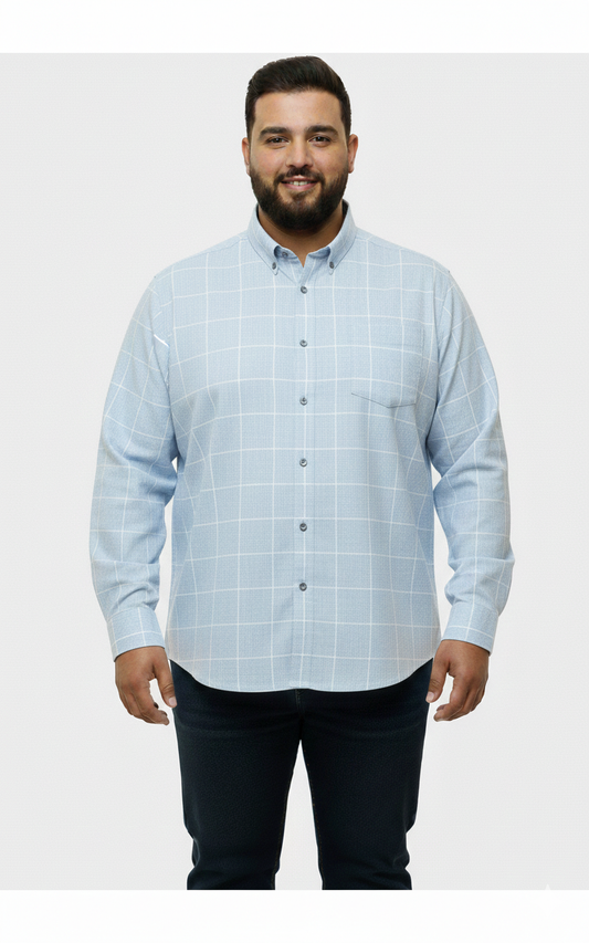 Sky Blue Trendy Check