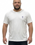 Men's Premium White T-Shirt with Embroidered Palm Logo