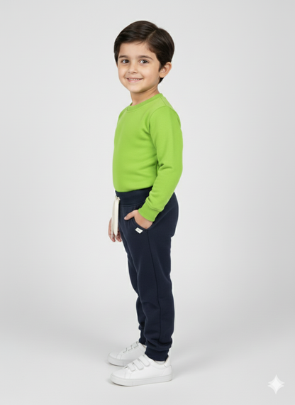 Kids Premium Fleece Jogger Navy Blue Trouser