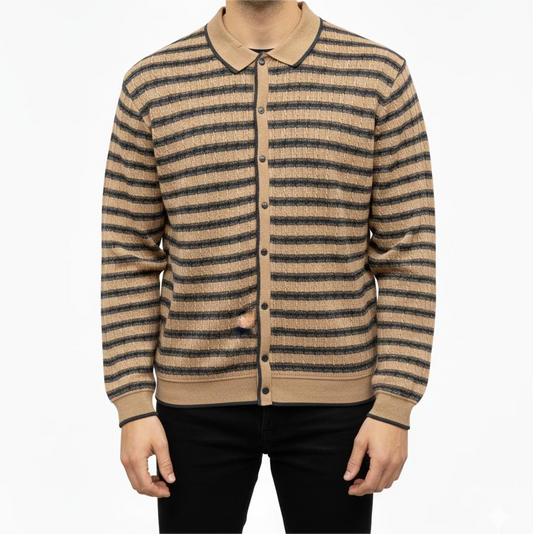 Mens Premium Brown Titch Style Old money Polo