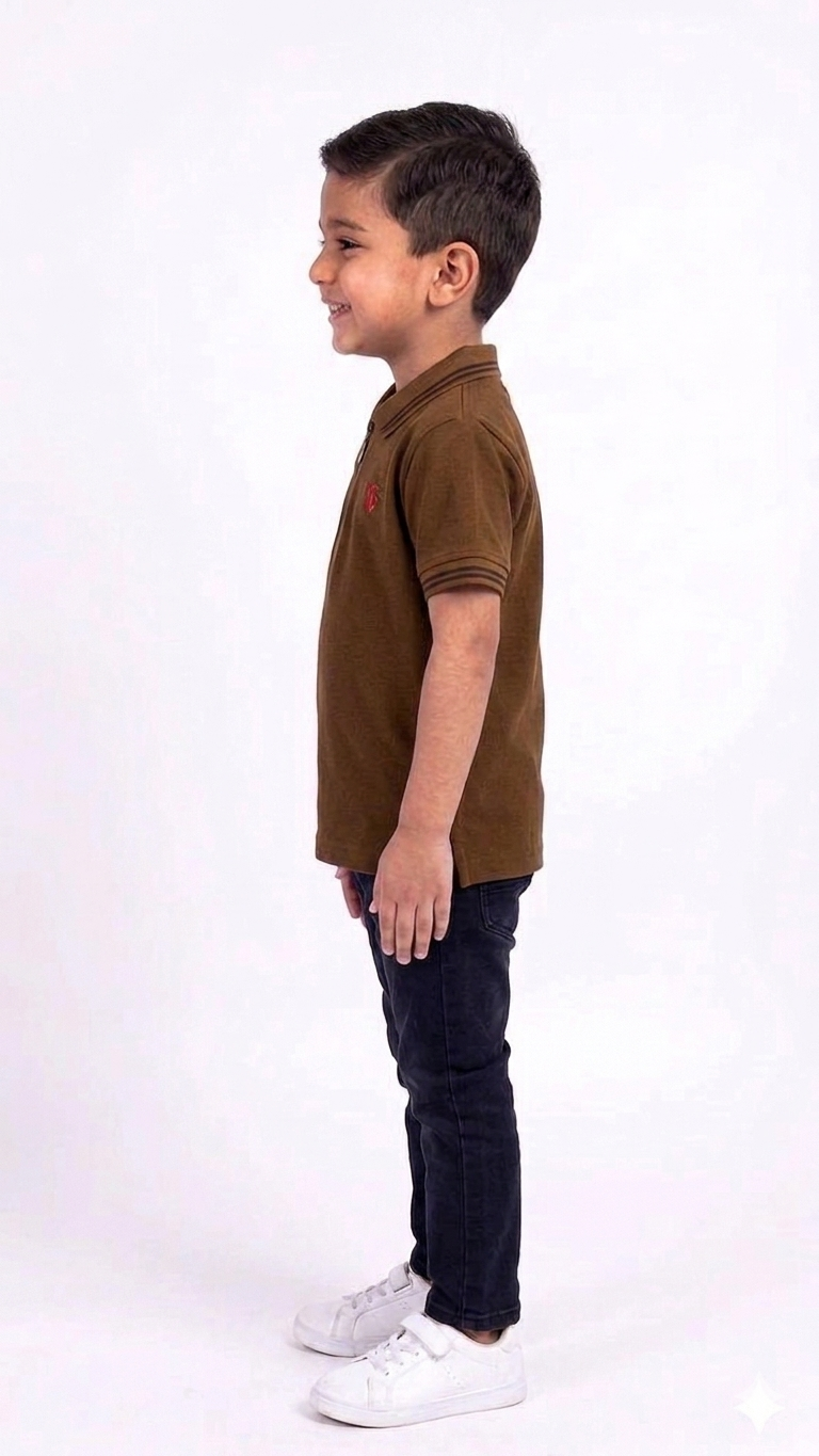 Premium Boys' Zipper Polo Shirt