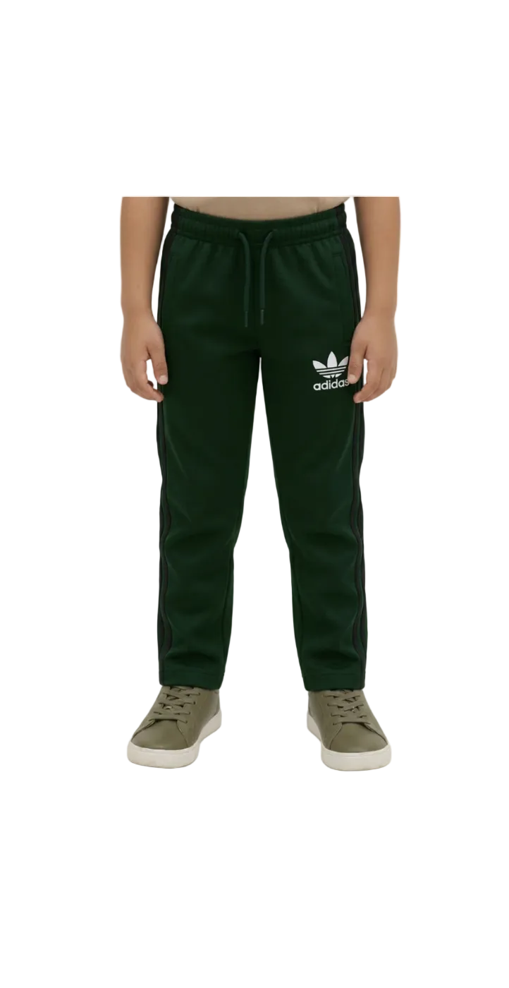 Premium Boys' Olive green Jersey Striped Trouser