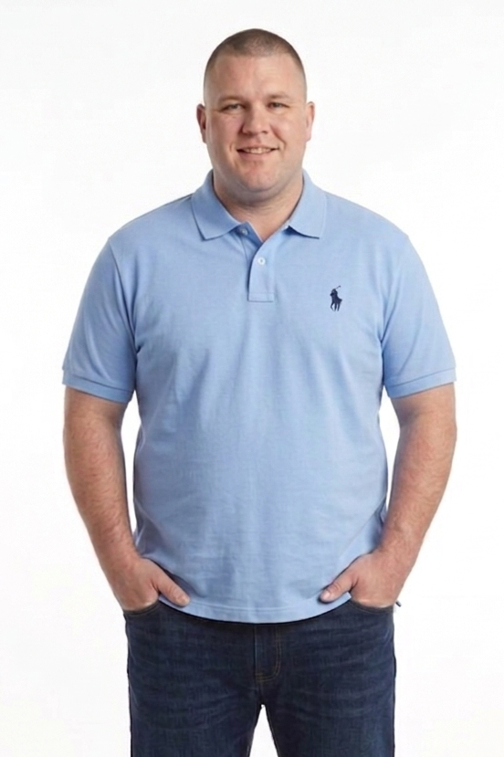 Ralph Lauren Iconic Pique Polo Shirt in Sky Blue