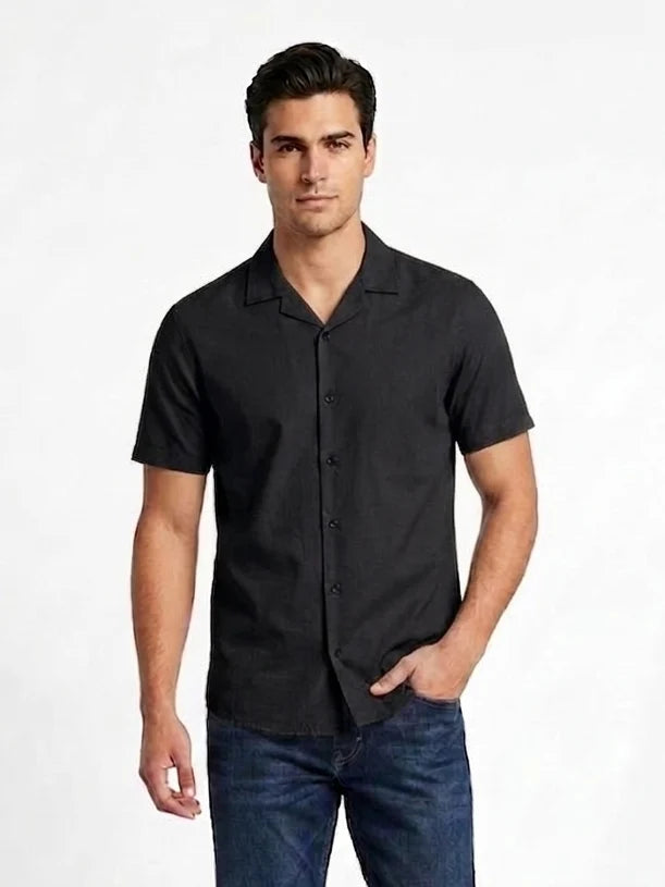 Men’s Classic Plain Half-Sleeve Shirt
