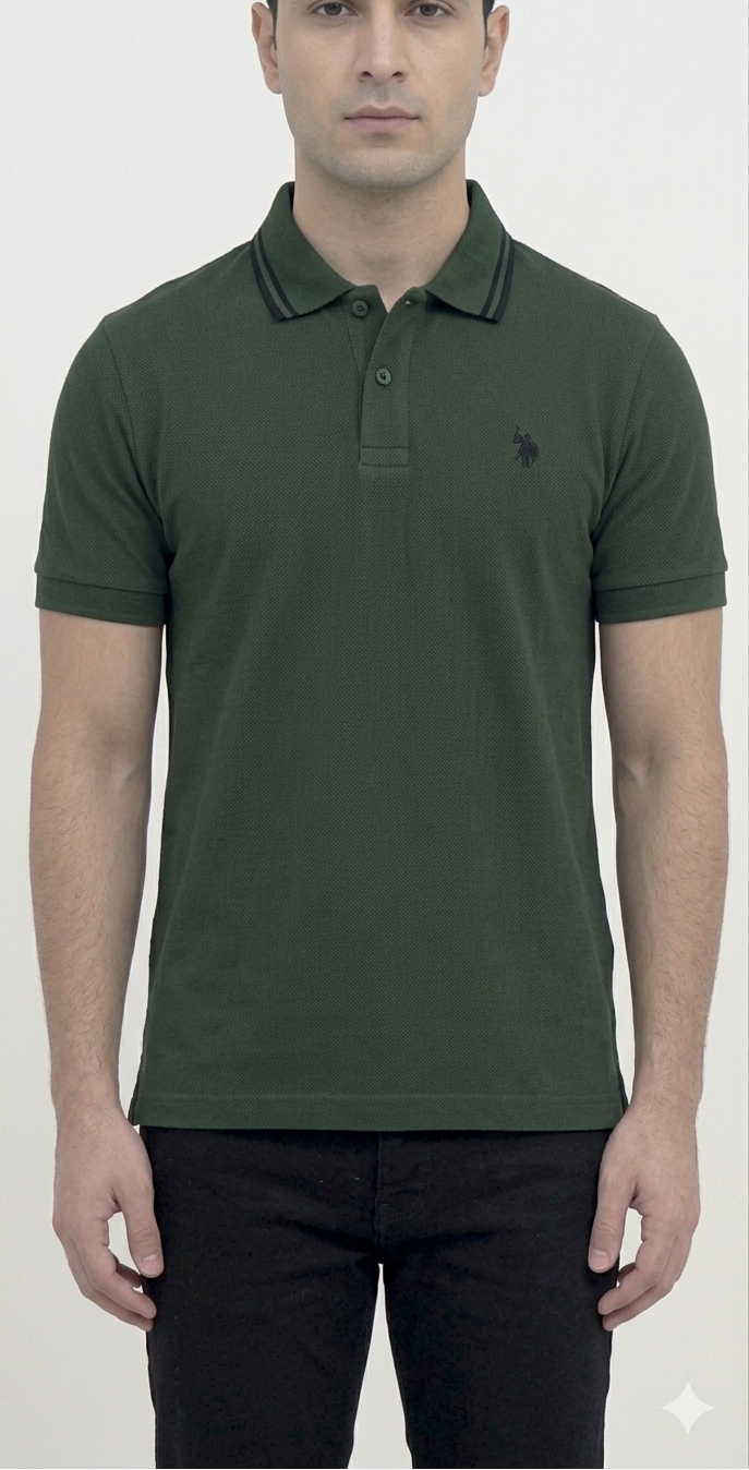 Big & Tall Green Polo T shirt