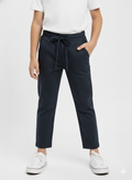 Boys Navy Blue Cotton Trouser