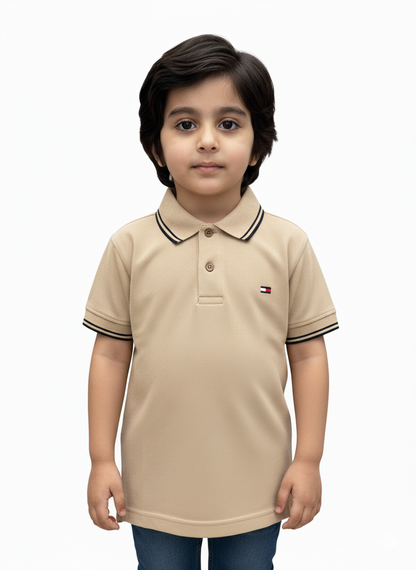 Boys Beige Tommy Polo