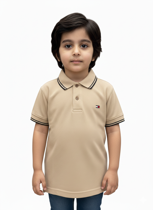 Boys Beige Tommy Polo