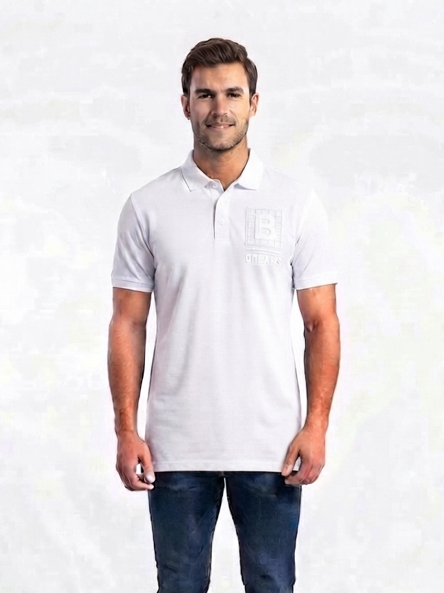 Urban Signature Men's Polo with Grid 'B' Logo