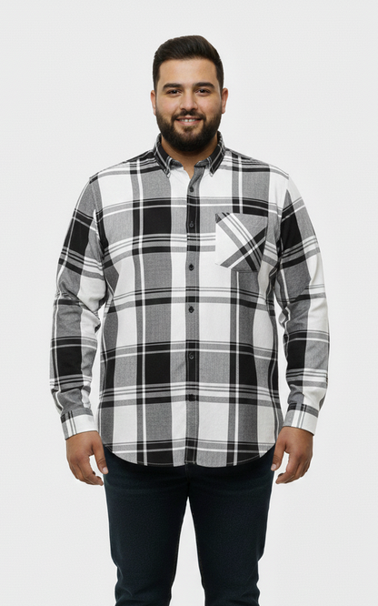 White & Grey check Shirt