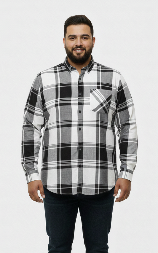 White & Grey check Shirt