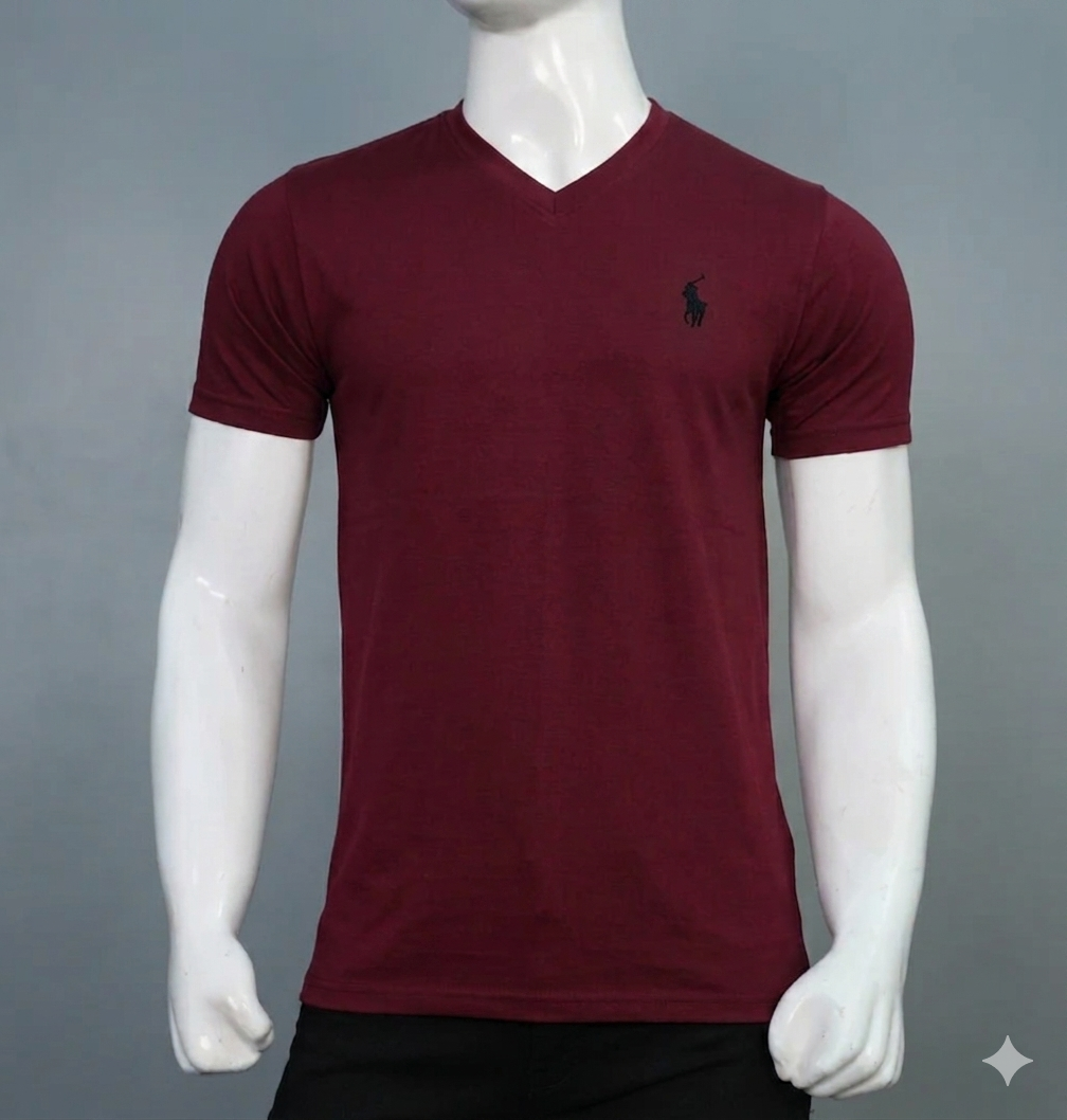 Army Green Premium V Neck T shirts