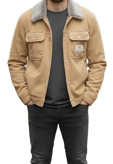 Mens Premium Jacket with fur collar