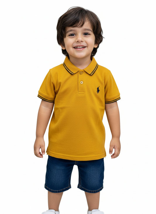 Boys Mustard Small Polo