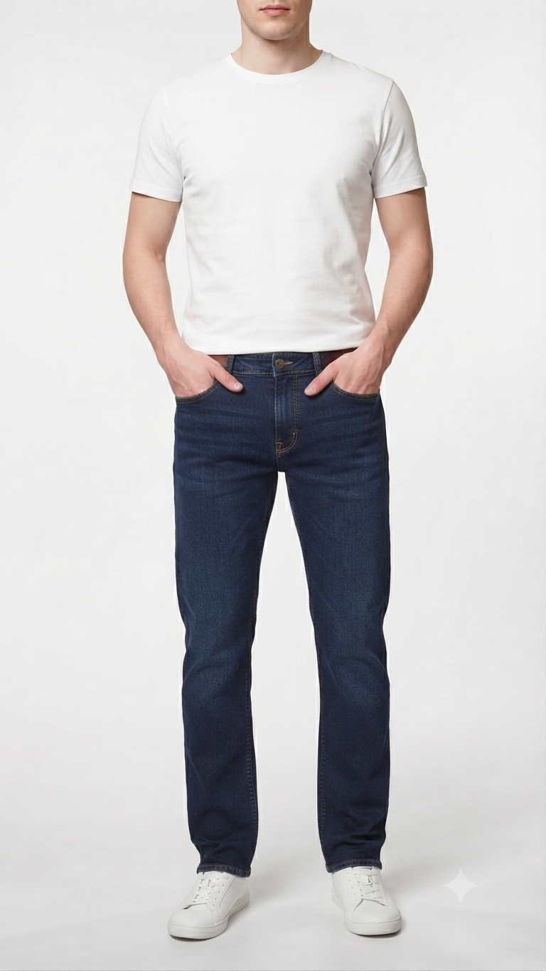 Relaxed & Refined Straight-Fit Jeans for Men
