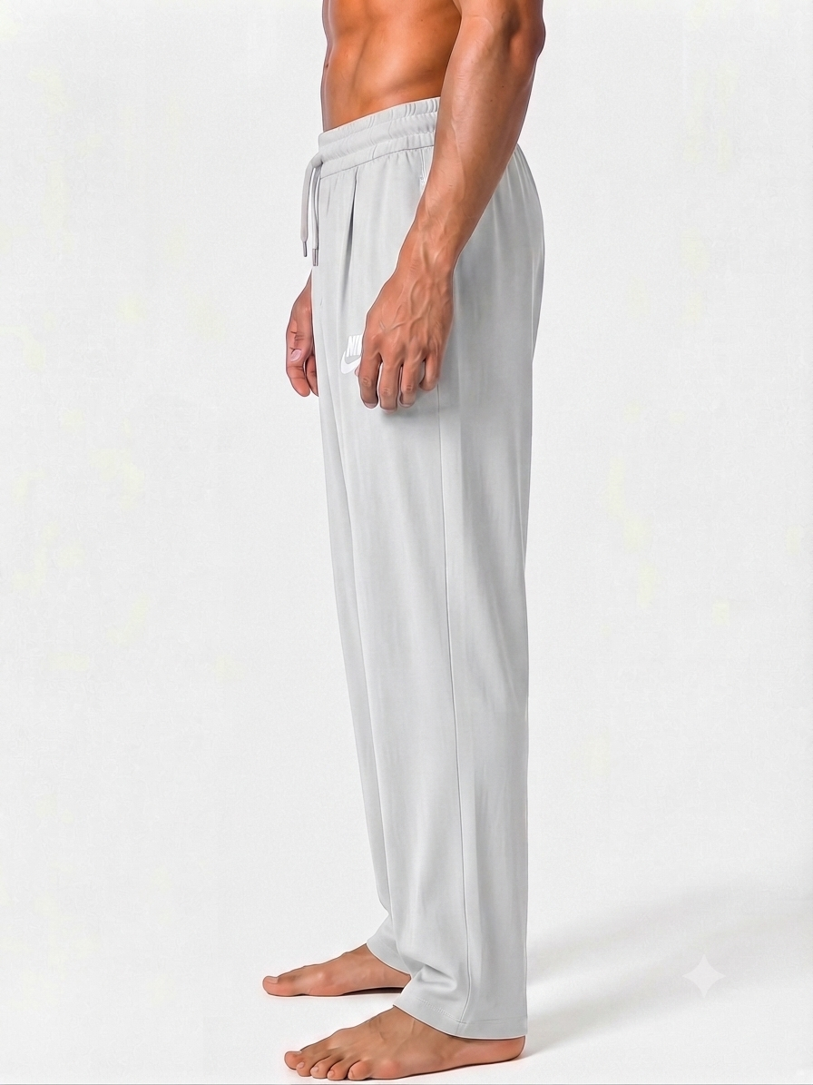 Imported Men's Relaxed Fit china Trousers with Adjustable Drawstring