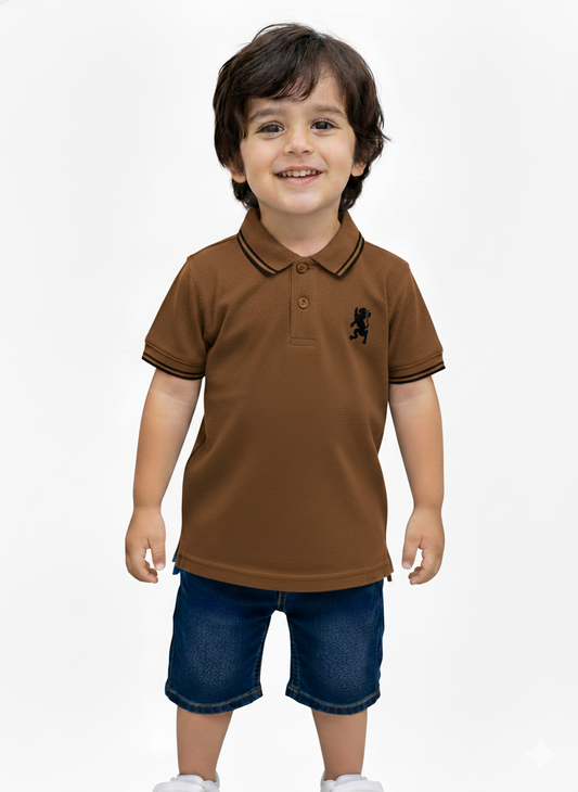 Boys Giordano Brown Polo