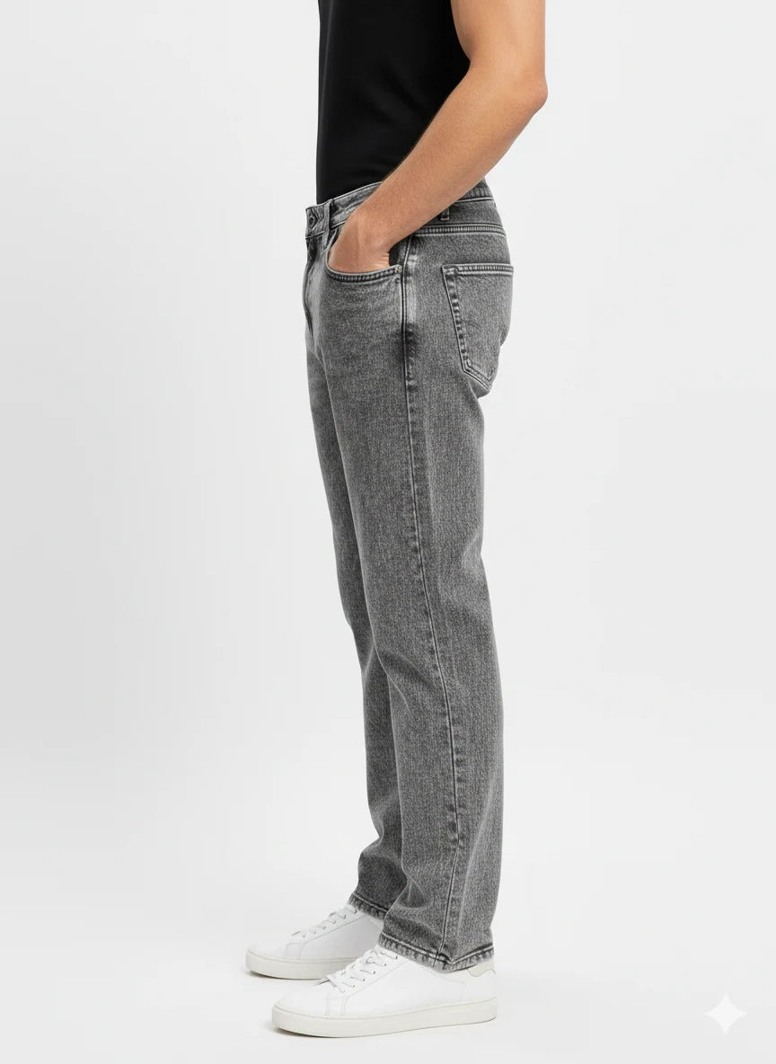 Men's Modern Straight-Leg Casual Jeans