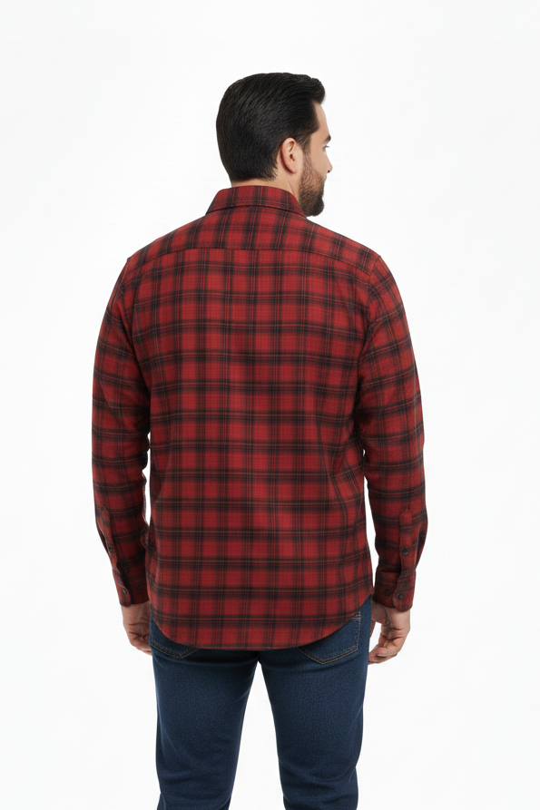 2xl Stylish Red & Black Check Shirts