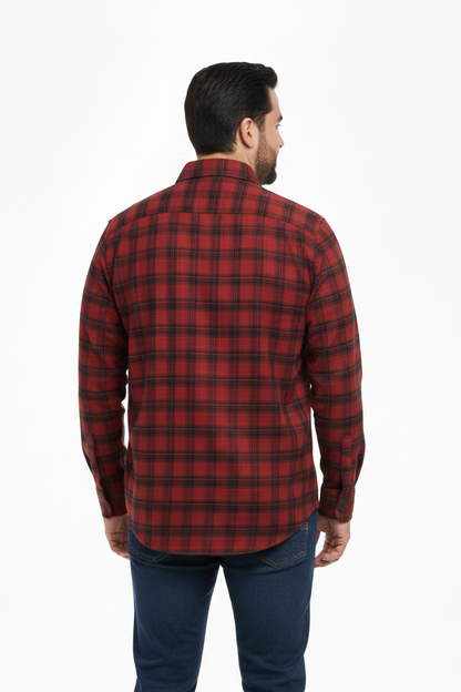 2xl Stylish Red & Black Check Shirts