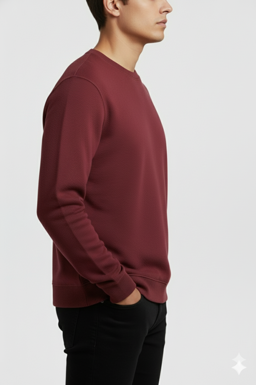 Plus Size Maroon Sweat Shirt