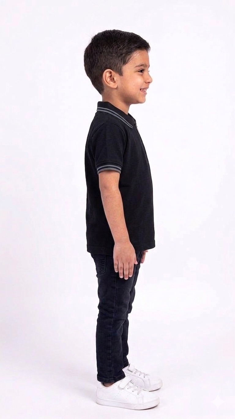 Premium Boys' Zipper Polo Shirt