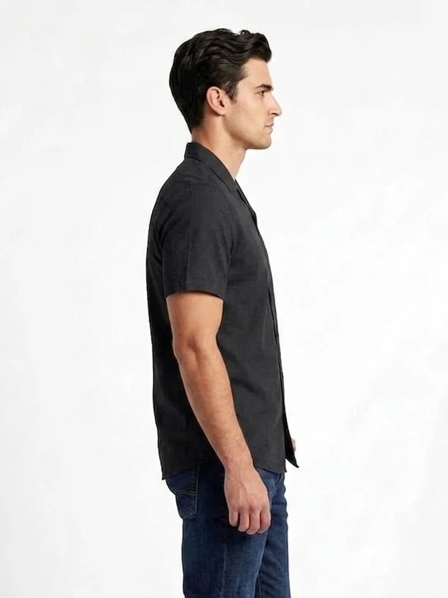 Men’s Classic Plain Half-Sleeve Shirt