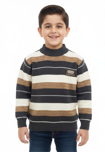 Cozy Striped Knit Sweater for Kids