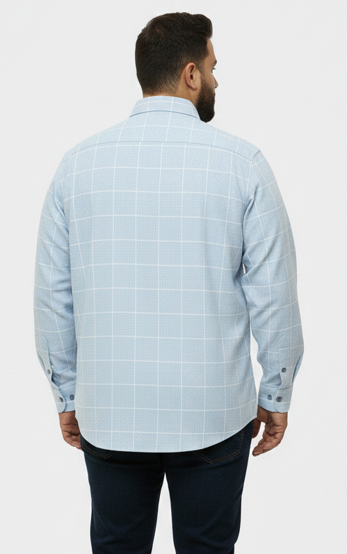 Sky Blue Trendy Check