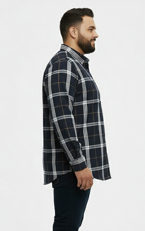 Trendy bold check shirt