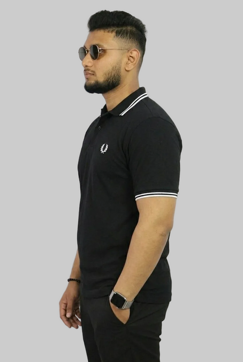 black Colour Comfortable Mens Polo T shirts