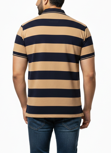 Men’s Premium Look Striped Polo Shirt