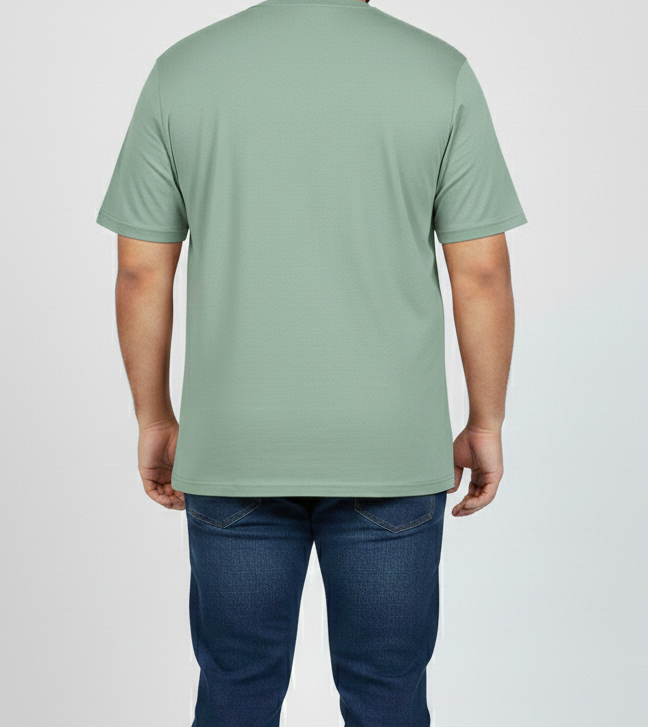 Big Size Pistachio Round Neck T shirts