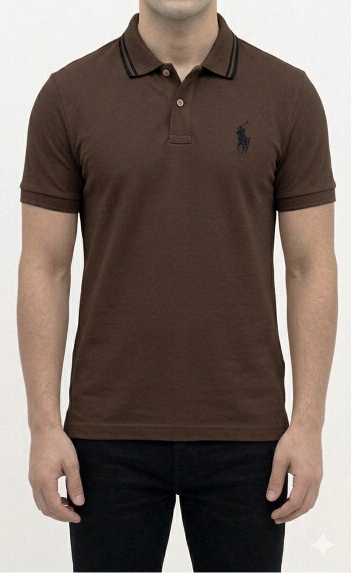 Big & Tall Dark Brown Polo T shirt