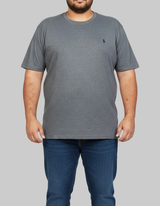 Dark Grey Big Size Round Neck T shirts