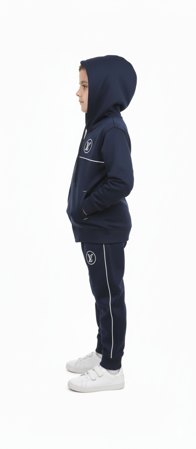 Kids Zip-Up Navy Blue Tracksuit
