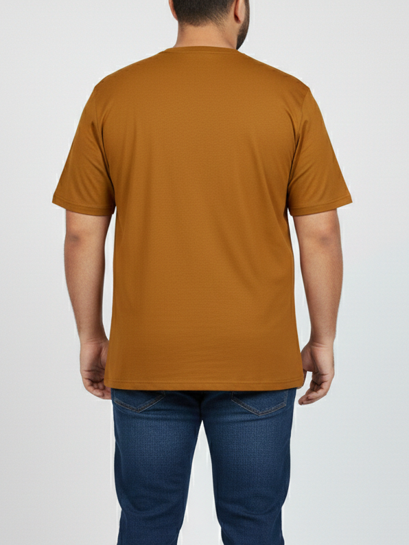 Big Size Musterd Round Neck T shirts