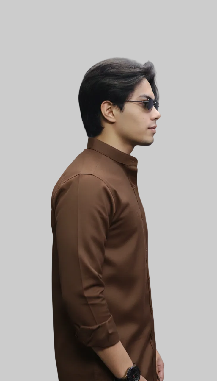 Brown Kurti Color Casual shirts for men