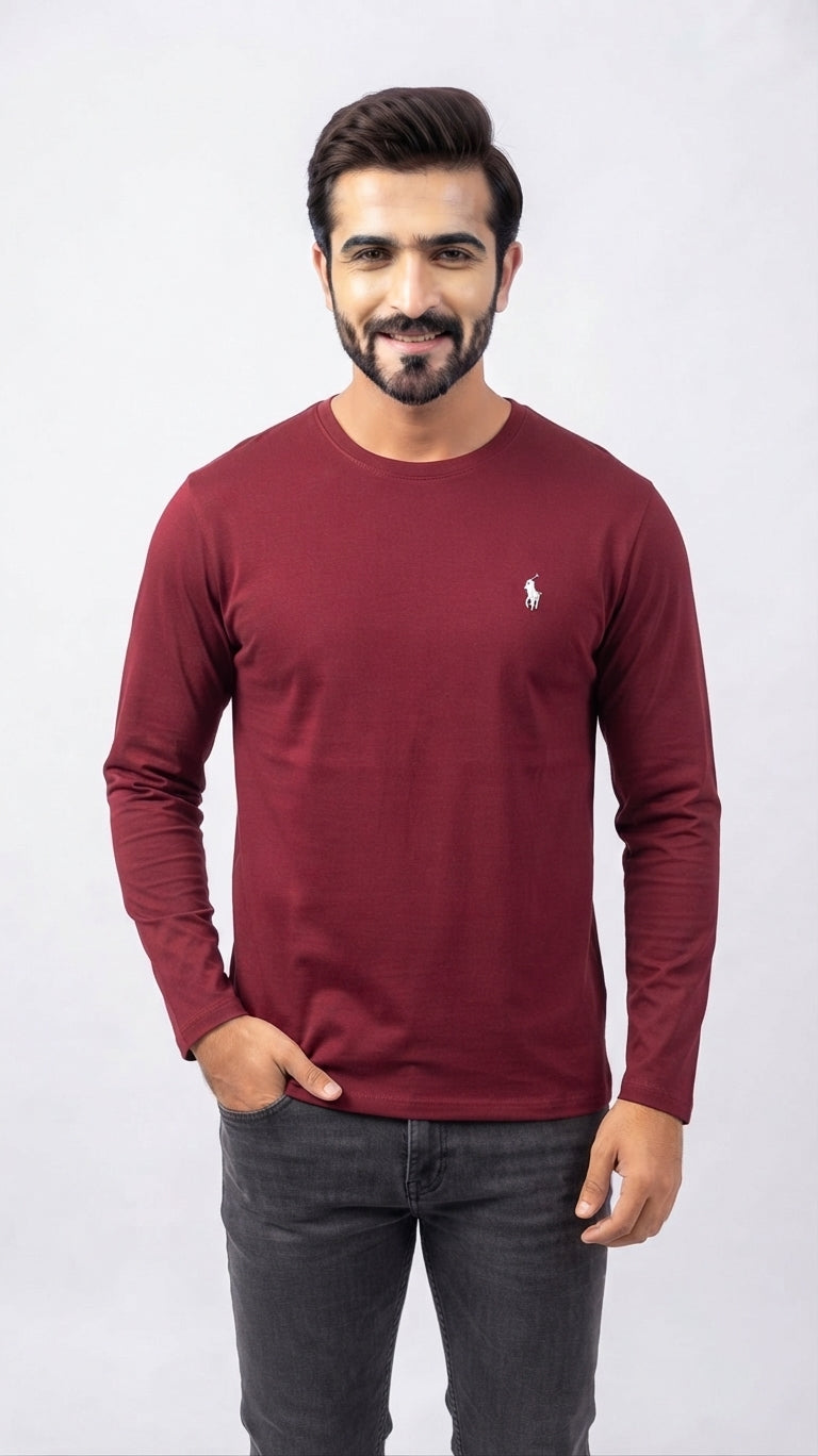 Al Noor Essential Full Sleeve Crew Neck T-Shirt