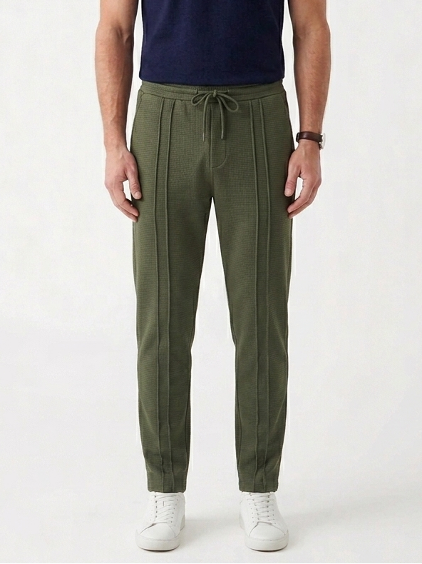 Relaxed Fit Trendy Waffle Trouser