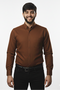 Brown Casual Button Down Shirt