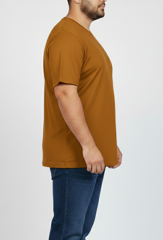 Big Size Musterd Round Neck T shirts