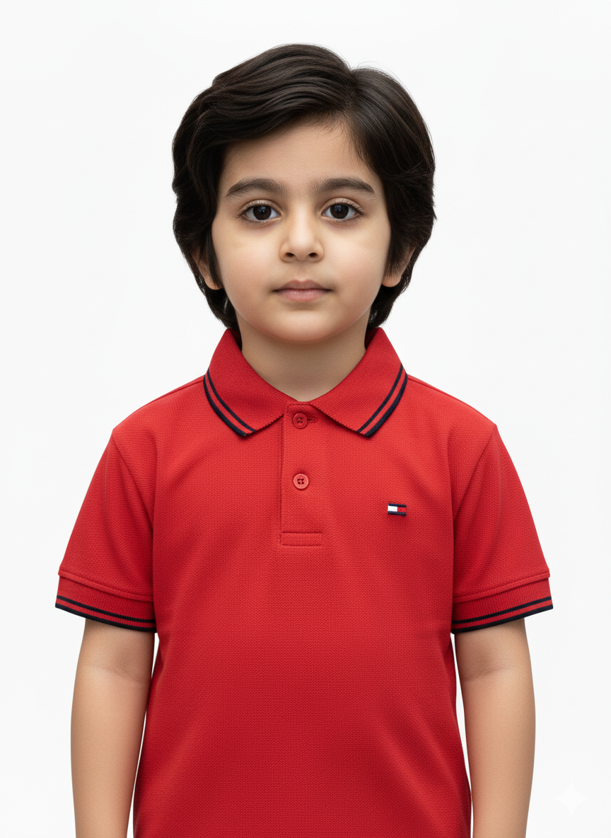 Boys Red Tommy Polo