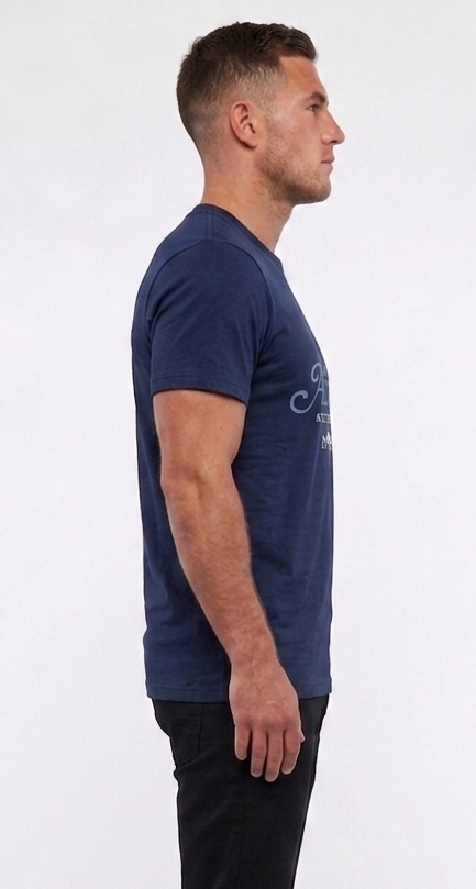 Adidas Athletics Club Vintage-Style Tee – Dark Blue