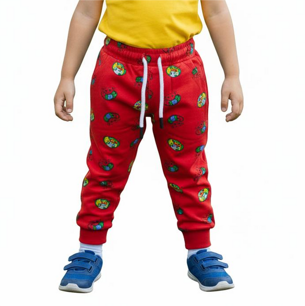 Boys Terry Red Trousers